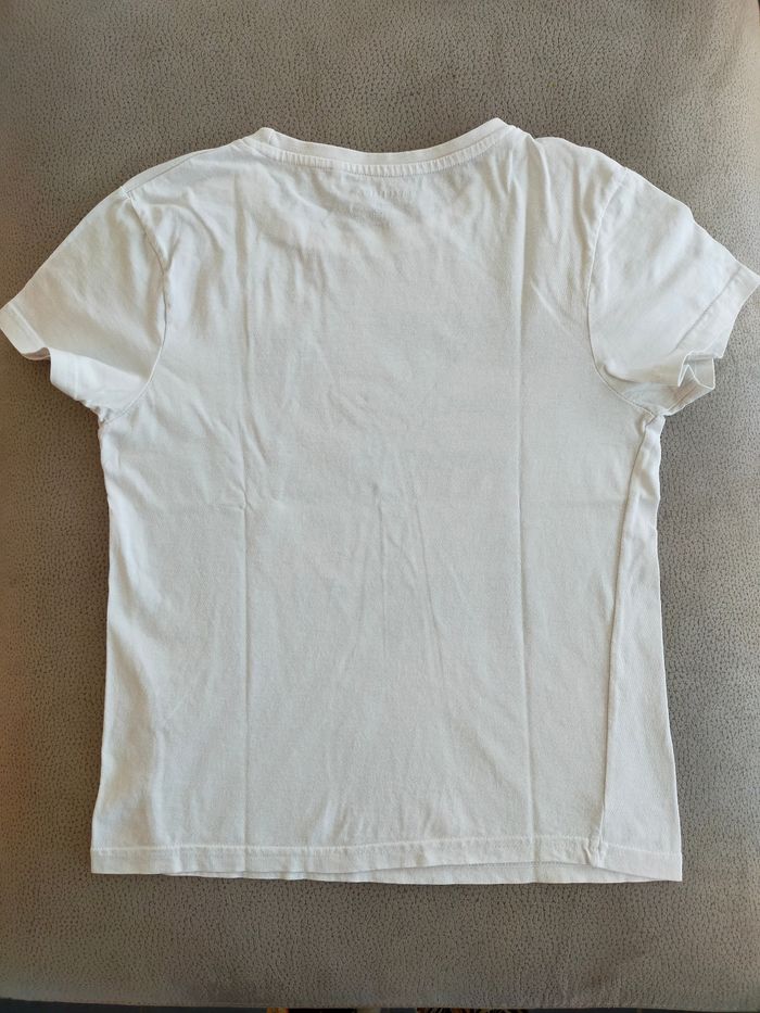 Tee-shirt blanc garçon 10ans imprimé burger 🍔 et  frites 😘 marque Orchestra - photo numéro 4