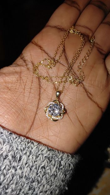 Collier en argent véritable plaqué or pendantif moissanite 3 carats