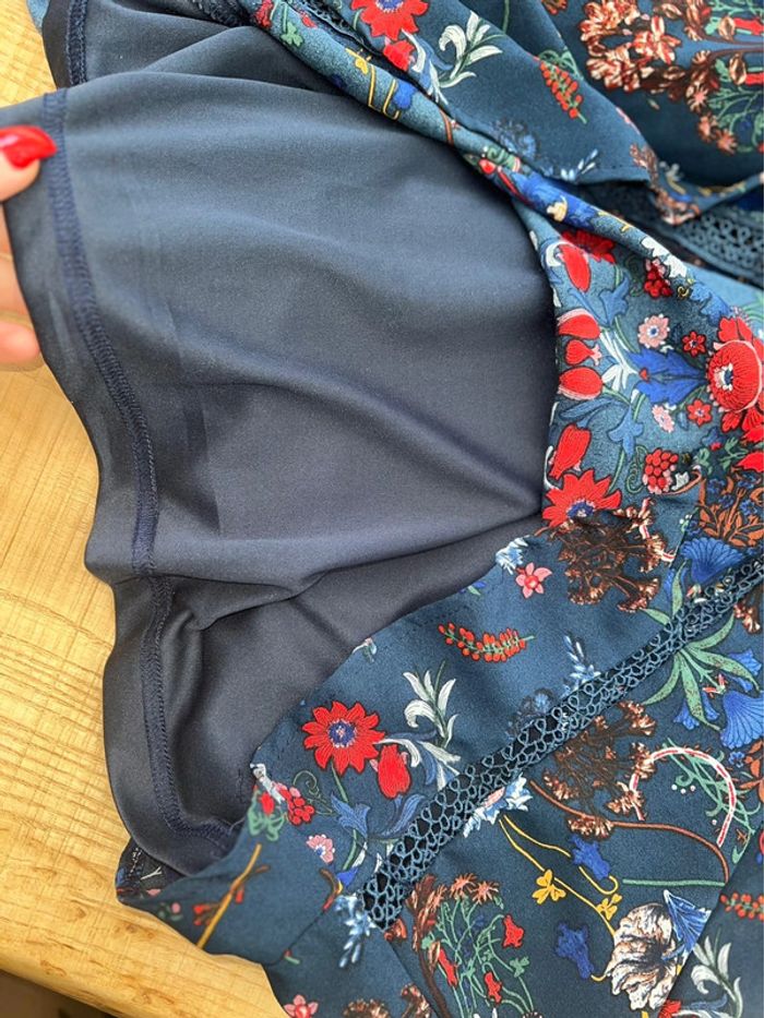 Robe femme taille 36 38 S M marque kilky fleurs voilage • - photo numéro 7