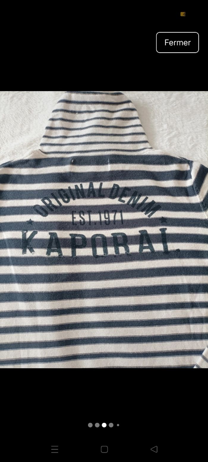 Pull à rayures bleu Kaporal 8ans - photo numéro 3