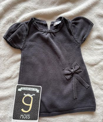 Robe en maille gris foncée