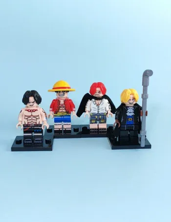 One piece - lot de 4 mini figurines au format Lego