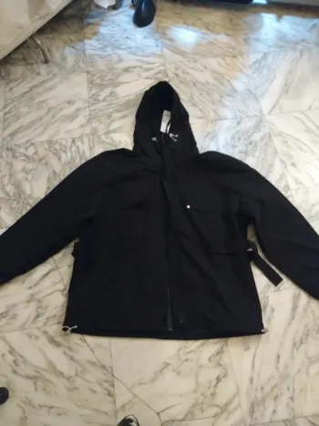 Blouson été homme noir capuche style kawe parka 8xl neuf