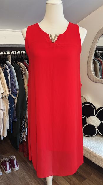 Robe longue rouge légère Made In Italy TU