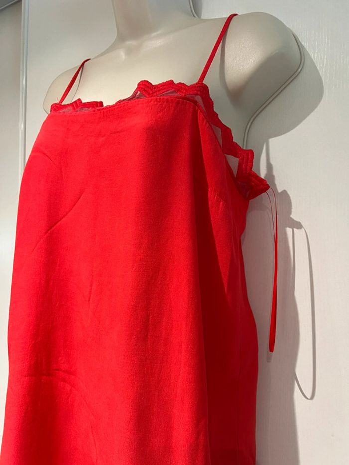 Robe Gala Rouge, dentelle, voile, Copcopine, taille 36 - photo numéro 13