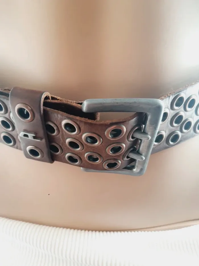 Jolie Ceinture cuir Marron homme Diesel - photo numéro 3