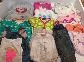 Lot 23 vêtements bébé fille 9 mois