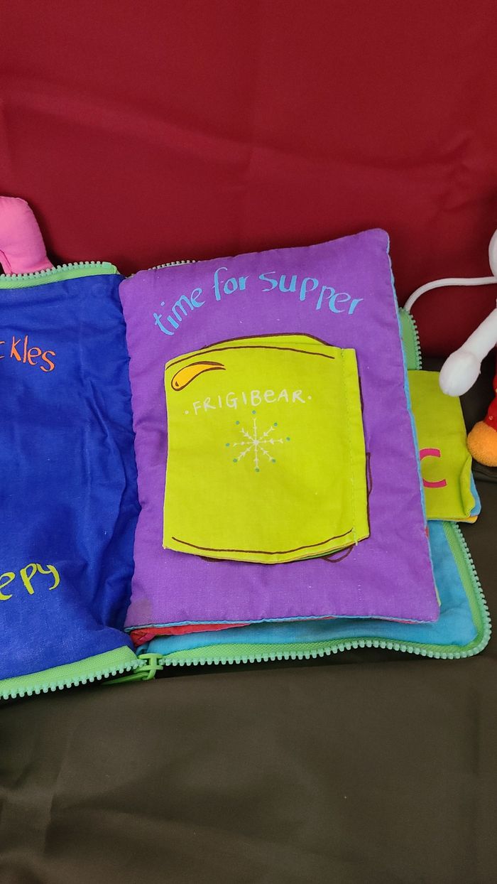 Livre d'histoires en tissu de collection ELC bonne nuit taches de rousseur 6M+ 2003 rare - photo numéro 2