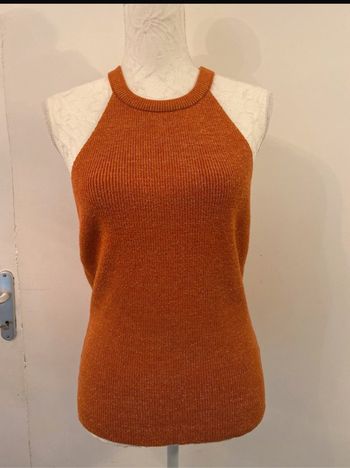 Top haut pailleté orange  Etam neuf XL