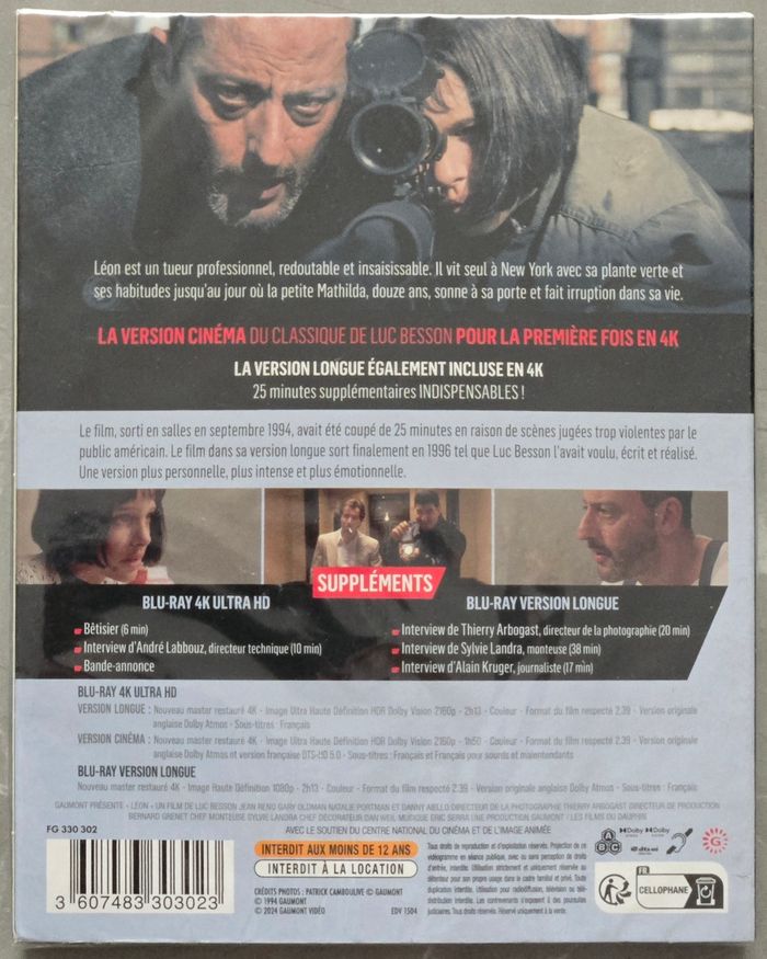 Leon Blu-Ray 4k Ultra Hd (Édition Limitée) neuf sous Blister - photo numéro 2