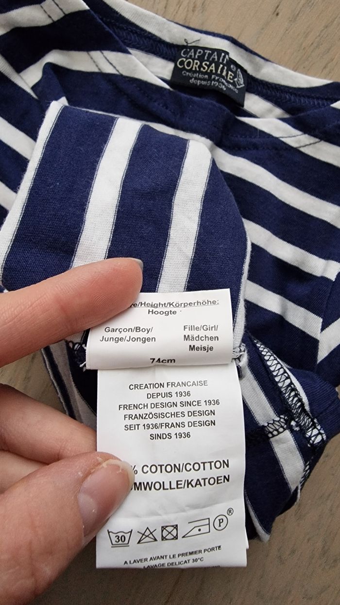 Lot de 2 t-shirts 9 mois - photo numéro 2