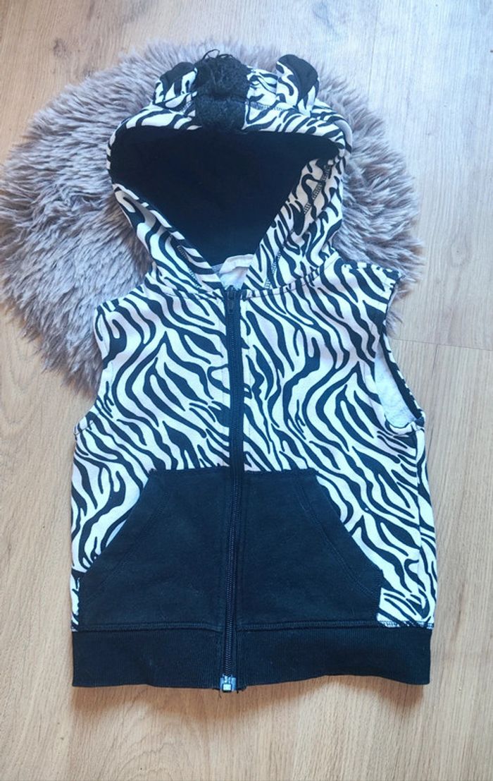 Gilet sans manches zèbre 🔄