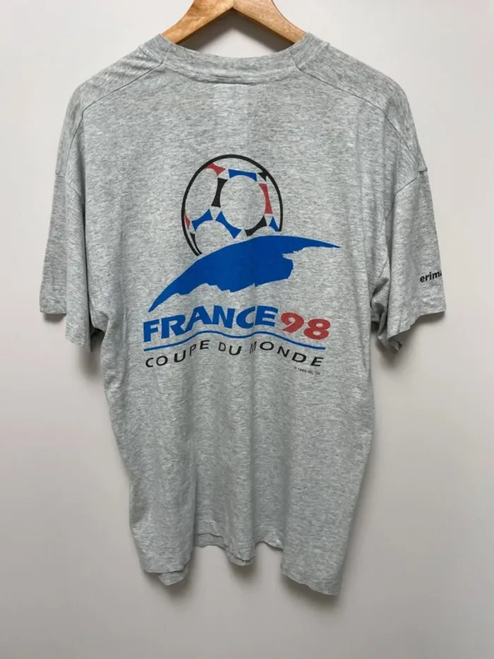 T-shirt vintage football France 98 Coupe du Monde 1998 taille XL fabriqué en Europe 🇪🇺