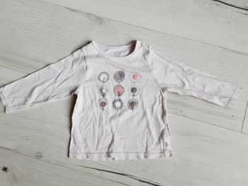 Vêtement bébé fille tee-shirt manches longues Obaïbi fleurs 12 mois 1 an