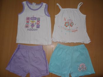 Lot de 2 ensembles été T 2ans