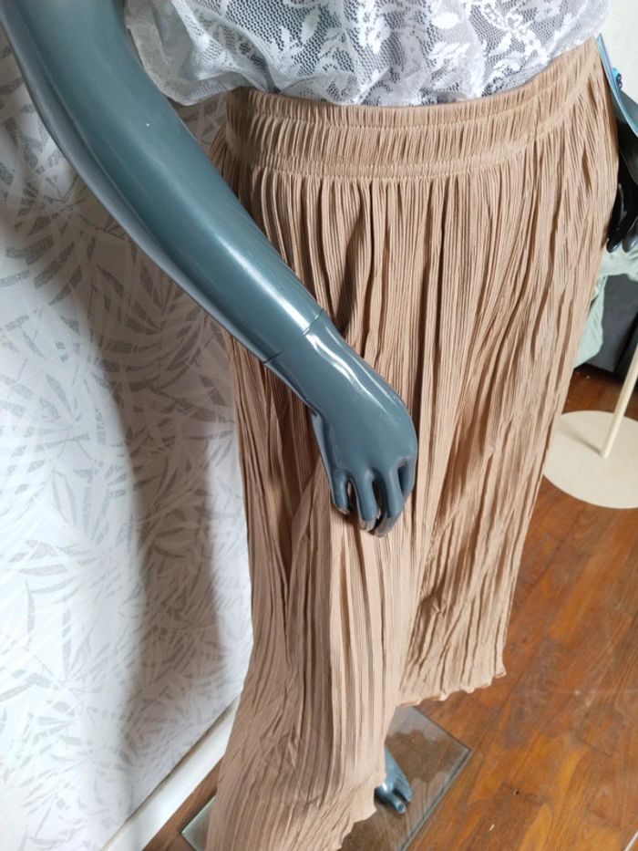 Pantalon plissé jambes larges femme taille 36 38 50 42 44 46 - photo numéro 5