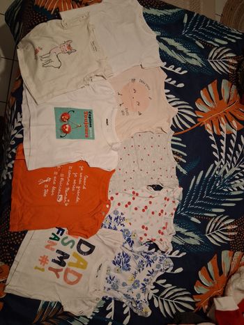Lots de Tee-shirts marche courte 3 mois 