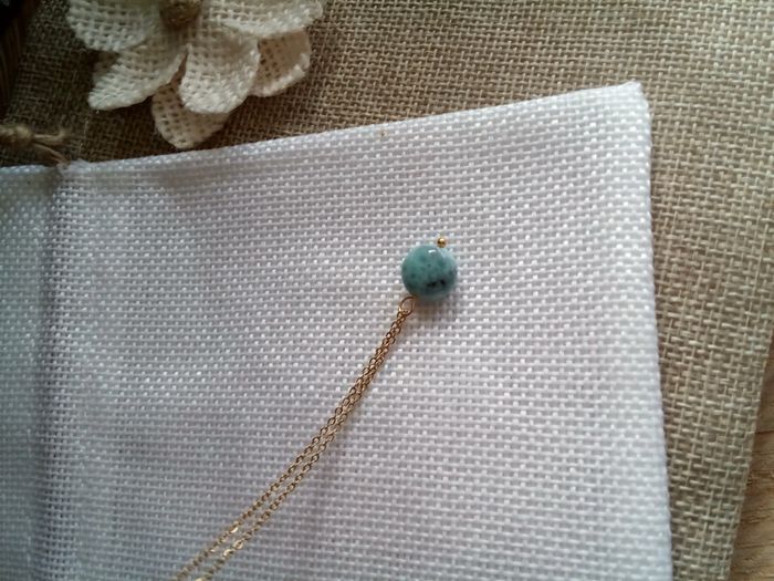 Collier pierre naturelle de larimar - photo numéro 5