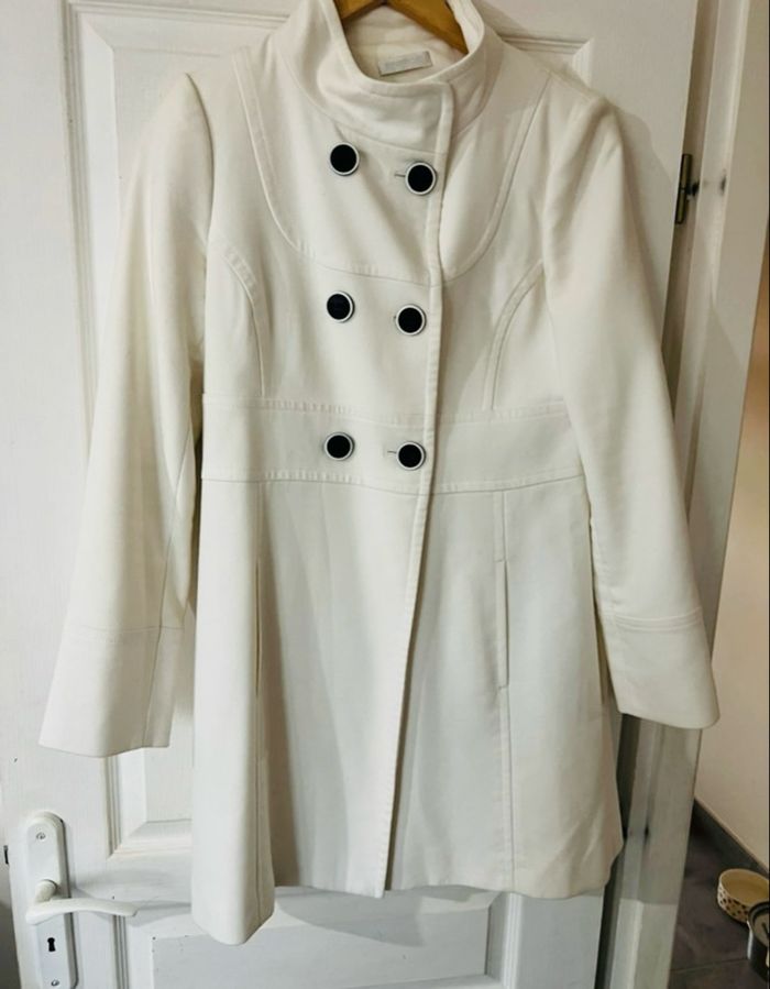 Magnifique manteau blanc neuf Promod - photo numéro 3