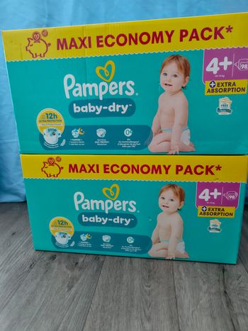 2 carton Couche pampers taille4+