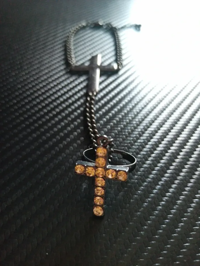 Bracelet / bague croix - photo numéro 3