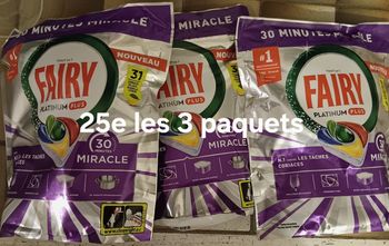 3 paquets Fairy 30' Miracle