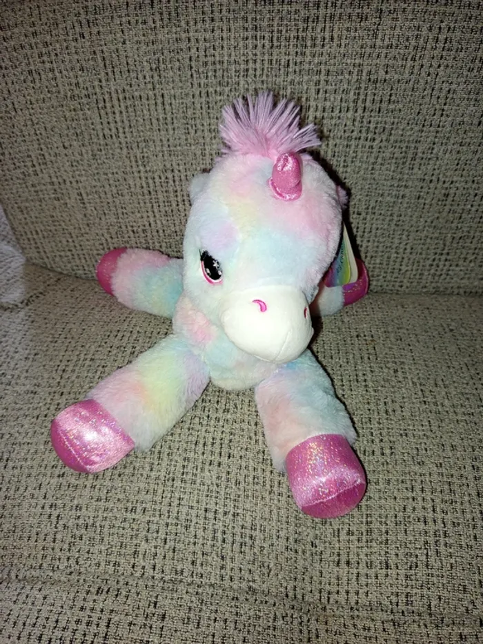 Peluche licorne multicolore