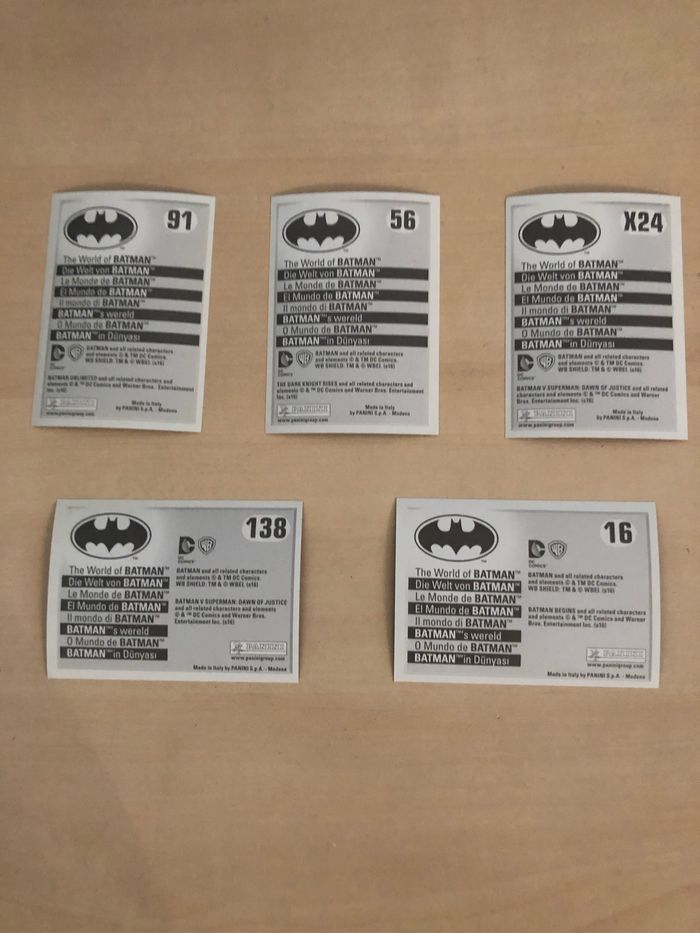 Lots de 5 autocollants Batman - photo numéro 2