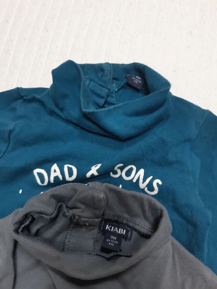 Lot de 2 sous pull col roulé 9 mois Kiabi - photo numéro 4