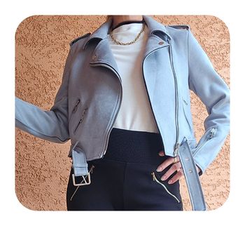📌Blouson Zara Style Perfecto en Suédine