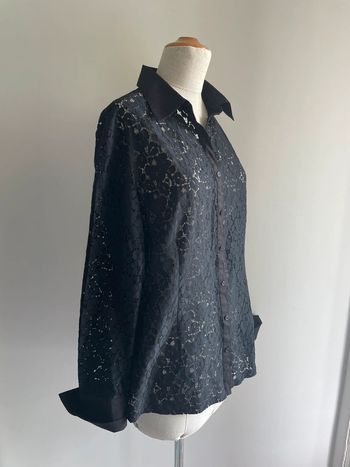 Chemise noire dentelle