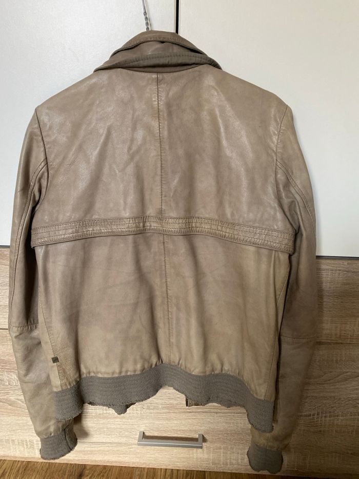 Veste en cuir icode esprit vintage - photo numéro 5