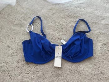 Haut de maillot de bain - bleu roi- Simone Pérèle- 100Dneuf avec étiquette