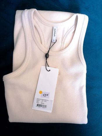 Robe été dos échancré crème marque Summum Design in Holland. Coton et élasthanne. Neuve. T. S 