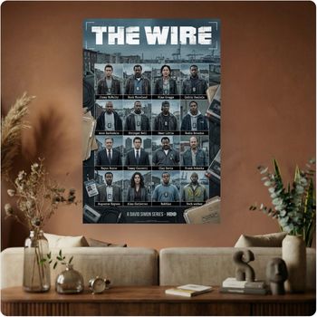 Affiche série culte “The Wire” poster cinéma collection personnages déco murale A3 Sans cadre