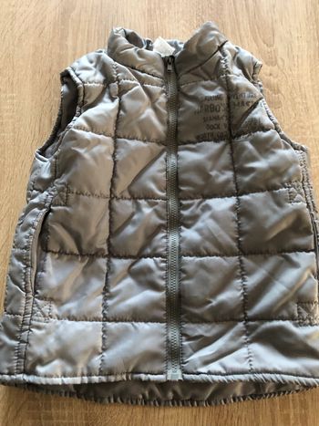 Doudoune sans manches grise 3 ans