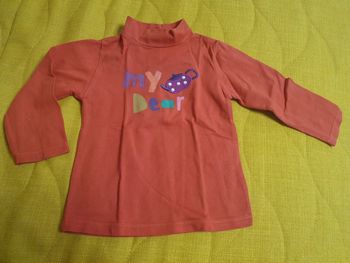 Sous-pull bébé 9 mois DPAM rouge my dear