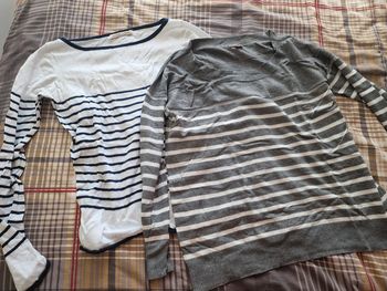 Lot 2 pulls esprit marinière