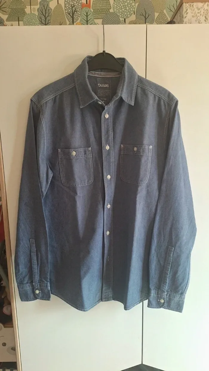 Superbe chemise en jean homme Jules neuve - photo numéro 2