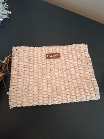 Pochette en rafia beige Neuve 