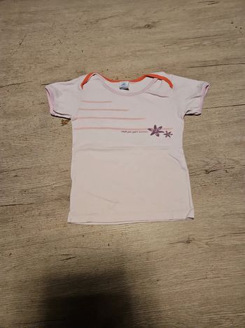 Chemisette fille à manches courtes, rose, Petit Bateu, 6 ans, nickel