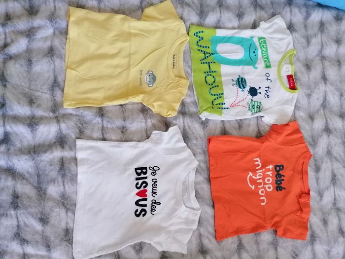 Lot 10 tee-shirt 3mois - photo numéro 2