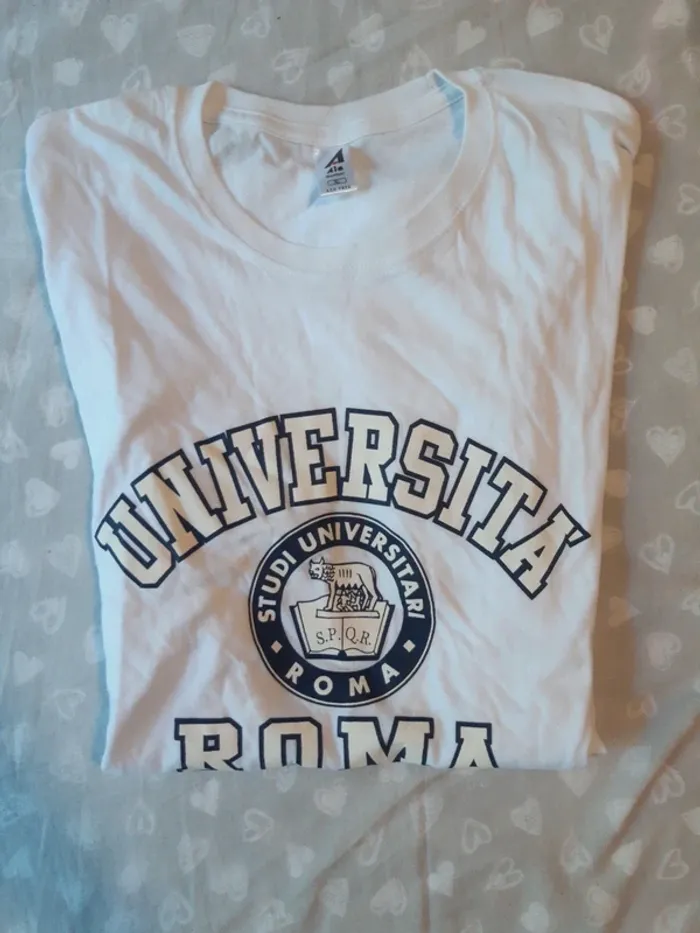 Nouveau t-shirt à manches courtes Université de Rome taille XL