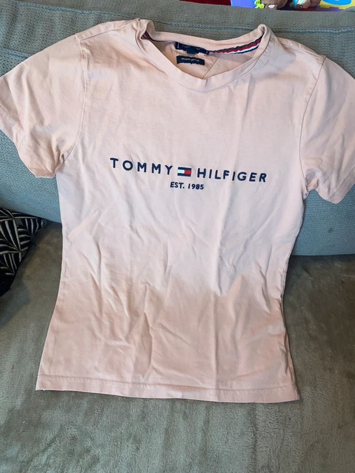 T shirt tommy hilfiger rose - photo numéro 2