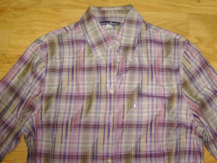Chemise GENTLEMAN FARMER tons violet et parme 40 TBE