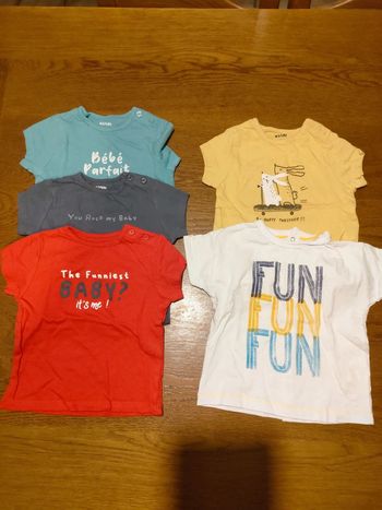 Lot 5tshirt Kiabi 6mois