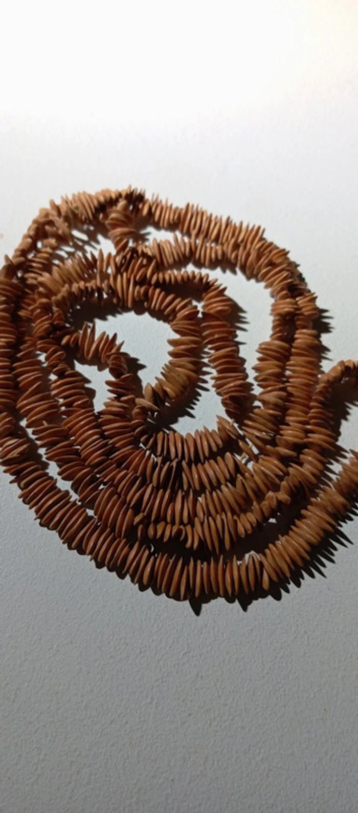 Collier sautoir en graines de citrouille - photo numéro 5