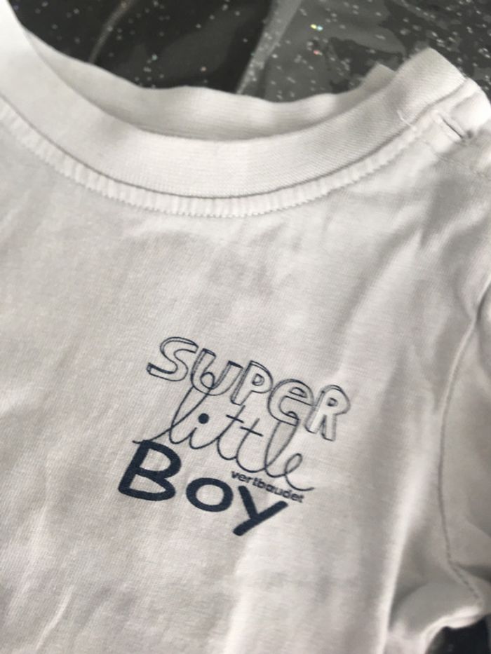 Lot deux tee shirts manches longues 6 mois - photo numéro 3