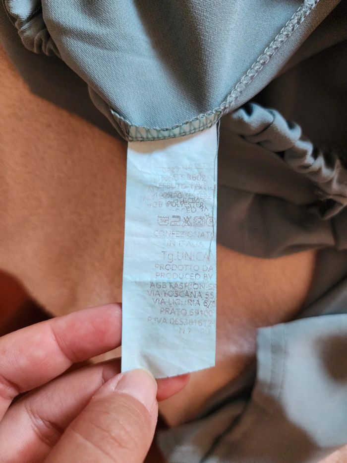 Pantalon à jambes larges / palazzo vert d'eau TU 36/40 - photo numéro 7