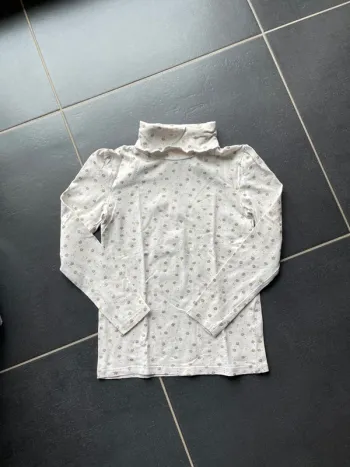 T shirt col roulé manches longues